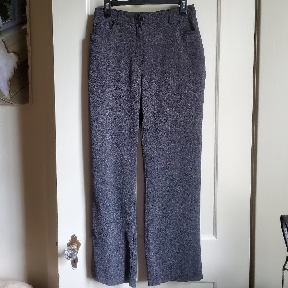 Croft & Barrow Black Tweed Trousers M 8-10